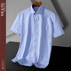 Vicutu Offizieller Flaggschiff-Laden Sommer Herren kurzärmeliges Hemdgeschäft Casual White Shirt Vielseitige Pendelpendel-DX6629 39 Code Empfohlenes Gewicht 120-130jin [Jin entspricht 0,5 kg]