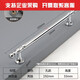 XMSJ European stainless steel bright chrome color wardrobe cabinet drawer round single hole handle French silver shoe cabinet drawer small handle Shell 3527 bright chrome-64 hole distance
