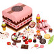 Girls, baby girls, kitchen, afternoon tea, 2 children, 3 years old, 4 little princess toys 6 birthday gifts, red box birthday tea set