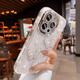 秒扬 适用苹果16promax手机壳iphone15新款水钻镜头膜14pro珍珠蝴蝶贝壳纹13防摔12相机按键全包高级 【纯色蝴蝶】AI相机按键-珍珠水钻-带镜头膜 iPhone 16promax