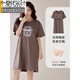 
Modal new style with chest pad nightgown for women for summer pure cotton short-sleeved mid-length pajamas for women loose casual pregnant women can wear outside LZ12529X M 160