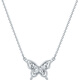 Saturday Fu PT950 Platinum Necklace for Women Butterfly Platinum Pendant Birthday Gift B0620962 About 4.24g 40+5cm
