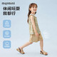 MQDMINI children's clothing children's shorts girls summer pants children's casual pants jellyfish-woven khaki 130