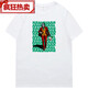 Heath Ledger Joker Short-sleeved T-shirt Joker Jointly Branded Dark Knight Batman Clothes Movie Peripheral Print F693 White Clown XS (75-95Jin [Jin equals 0.5 kg])