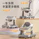 Naughty bear baby walker anti-O-leg anti-rolling baby walker learning to walk, sit, push and fold multi-function walker Orange flagship model