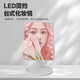 Internet celebrity LED beauty mirror with light to fill in the light, desktop European style desktop dressing mirror, makeup mirror for students, special travel, rotatable dormitory, mini business trip, LED16 light + three-speed adjustable light and dark + 360 degree rotation, Haoyue White battery model