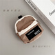 
Qumuye's new creative trendy brand coin wallet mobile phone case pendant portable mini school bag small hanging bag suitable for headphone storage [corduroy-rose gray] + pink lanyard