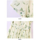 
XAE luxury high-end brand short-sleeved dress for women 2025 summer new small French slim floral chiffon skirt with rice black flowers XL