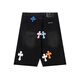 chrome heart summer new loose five-point jeans internet celebrity light luxury ins men and women 9921-black 28