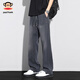 
Big Mouth Monkey (Paul Frank) casual pants for men in summer thin straight-leg pants for men in Tiansi cool loose men’s pants for men’s pants Starry Sky Blue XL