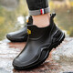 Bottes de pluie à tube court d'été pour hommes non glissés résistants aux bottes de pluie à toit bas des chaussures en caoutchouc Chaussures étanches de carrosseries