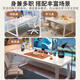 Saishan computer desk workbench double desk study table student home bedroom simple white office writing long table 30MM table welfare model single table cream white 100