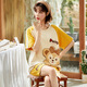 Victorias Stil Sommer kurzärmelig Damen Pyjamas Set Cartoon Loose Girl Home Clothes Casom Cute Dünner Pyjamas Zweiteiler Set D6630 M