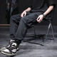 GLXLG casual pants for men summer ice silk work pants for men thin harem pants for men large size multi-pocket casual sports black M suitable for 110-130Jin [Jin equals 0.5 kg]
