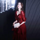 Jianfang Toast Clothes Bride 2025 New Spring and Summer Brewery Wedding Puff Sleeve One-Shoulder Escape Princess Dress Evening Dress Brewery Short Front and Long Back XS