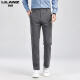 Lilang Mulberry Seidenraup/Seide Casual Hosen Herren-Stil 2025 Sommer Business Elastic Anti-Falten-Gerade-Eisen-freie Hose Blau H9896 29