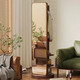 Millennium Washington Rotary Dressing Mirror Home bodenstehe Mirror Schlafzimmer Ganzkörper Spiegel Multifunktionskleidung Kleiderbügel integrierter anpassender Spiegel Quadrat Hu Tao