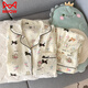 Cat Man (Miiow) reines Baumwoll-Pyjama für Frauen im Sommer Dünne Gaze kurzärmelige japanische Ins Welpen-Strickjacke mit drei Teilen Set Home Clothes Spring Yunduo Cotton-9906# Star Puppy PUPPY DRÜCK SET SET [Vorschlag 75-100jin [Jin gleich 0,5 kg]]