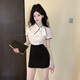 璇醇技师工作服足浴衬衣性感高端酒店前台白衬衫工装珠宝店美容院制服 6172#白色短袖衬衣 S