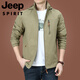 Jeep Spirit Outdoor Men's Jacket Otoño e Invierno 2025 Nuevo ropa de otoño de los hombres de mediana edad más chaqueta de vellón Primavera y otoño