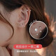 Earrings Women's Ear Bone Nails Niche High-end Cochlear Nails Earrings Earrings Flat Bottom Screws 4mm Double-Headed Earrings Silver Pair