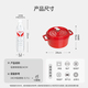 Staub-Küche Produkte aus Frankreich Emaille Gusseisen-Topf Doppelohrsuppe Cherry Red 24 cm 40509-835 importiert