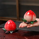 Yunhua Xiantao Color Changing Tea Pet Ornaments Simulation Peach Tea Table Tea Table Accessories Longevity Peach Plant National Style Tea Color Changing Xiantao (Original Dark Color)