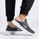 Huili senior shoes men's shoes comfortable middle-aged and elderly casual shoes dad shoes breathable mother shoes KGH1477 black gray 43