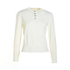 Historia clásica Sweater de manga larga de cuello redondo blanco para mujeres 2025 Sweater de encaje de diseño de diseño nuevo de estilo Pink L Pink L