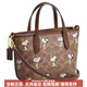 蔻驰（COACH）xPEANUTS联名款City15经典印花Logo人造革托特包Tote包购物袋单肩 基础装(包+防尘袋)