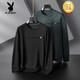 Playboy (Playboy) Basco de primavera y otoño de alta gama Sweatshirt Sweins delgada Camiseta de manga larga de la altura de la altura delgada de la altura