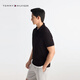 Tommy Hilfiger [Softitud] Summer Men's Pearl Mesh Business Color sólido Slim Camiseta de manga corta Poloj9197