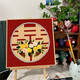 
Wedding gift Happy character texture painting Quartz sand digital oil painting Diy handmade rose decoration hanging painting qx10975 texture painting 40*40cm thick solid wood inner frame + decorative outer frame
