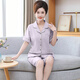 Yalu Mother Cardigan Pyjamas für Frauen im Sommer Baumwoll kurzärmelige Kumpelhosen Großgröße dünner Stil mittleren Alters und ältere Mütter Home Clothing Set 9898# 3xl [Vorgeschlagen 160-180jin [Jin gleich 0,5 kg]]