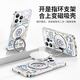 MSMF adapté à Doraemon Apple 16 Case de téléphone mobile iPhone 16 Promax Nouveau 360 degrés Rotation 15pro avec support magnétique Magne Magafe Fulcrum 14Plus mignon 13 h [Far Peak Blue] Doraemon-ZBL13754G [Blue Bracket] iPhone