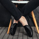 
Spider KING 2025 spring and summer new beans shoes men's leather shoes Korean version driving shoes lazy shoes social trend casual men black 9880 39 one size smaller