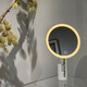 LED cosmetic mirror with light for skin management beauty salon, double-sided mirror, portable desktop hand-held light-filling mirror with logo, hand-held swinging mirror Fila