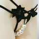 Sexy temptation oversized pearl size beaded panties thong embroidered flowers black women thin black M80120Jin Jin equal to 0.5kg