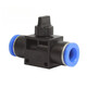 Pneumatic connector hand valve HVFF-4/6/8/10/12 connector pneumatic switch SNS HVFF-12 SNS Shenchi brand