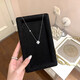 Four-leaf clover zircon style necklace, cool and sparkling, niche, simple and exquisite clavicle chain, noble and gold-like necklace, four-leaf clover necklace