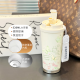Tuojin Deutschland importierten Qualitätsbutterfly Thermos Cup neue hochwertige tragbare Strohwagen-Kaffee Antique White-BXAB6198 Schmetterling Keramik Innendeckel