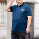 Romon (Romon) 280 plus Fett plus großer Fettmann-Fett-Mann-Herren-Kurzärmel-Sommerhemd-Kragen T-Shirt hübsches Druck, damit es schlanker Papa 9920 Grau 3xl 190 3x (180-200) aussieht