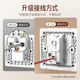 CHNT Switch Socket Panel Cream Style Haushalt 86 Typ geneigt Fünf-Loch