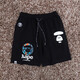 AAPA Camuflage Ape Cabeza de algodón pantalones cortos de algodón para hombres y mujeres Summer Fashion Marca suelta Pantalones de cinco puntos Pantalones deportivos 833# Black M 80Jin [Jin equivale a 0.5 kg] ~ 120jin [Jin equivale a 0.5 kg]