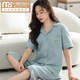 
Modal cotton pajamas for women in summer short-sleeved cropped pants large-size cardigan for middle-aged and young ladies suits for outdoor wear home clothes n9898 short-sleeved cropped pants cardigan M (80-100Jin [Jin equals 0.5 kg])