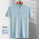 
Hailan special offer daddy suit summer lapel ice silk short-sleeved T-shirt for middle-aged and elderly men thin T-shirt for elderly people half-sleeved ice silk-9855 green real pocket 2XL 54/180