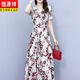 
Hengyuanxiang middle-aged mother M mom summer temperament chiffon dress 2025 new women's summer fashionable light luxury skirt 9731 red flower M (86-96Jin[Jin equals 0.5 kg])