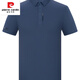 皮尔卡丹（pierre cardin）男士短袖冰丝polo衫抗皱免烫潮 深灰色12357 M