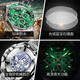 
Oupinke Swiss certified brand water ghost watches top ten series of men's watches luminous waterproof fully automatic mechanical watch Oupinke-3271-steel green belt
