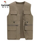 Woodpecker (Tucano) Frühlings- und Herbstweste Daddy Daddy Outdoor Outdoor Multi-Tocket Casual Middley Mitte-Alter und ältere Weste Herrenfischereiungsjacke Männer G101 Schwarzer Teil 2xl 200 Empfohlen 125-145jin [Jin gleich 0,5 kg]